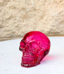 Set Of 12 Purple Translucent Witching Hour Gazing Skull Miniature Figurines 2.5"