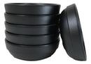 Pack Of 6 Black Silk Melamine Soup Salad Pasta Dessert Shallow Bowls 24oz