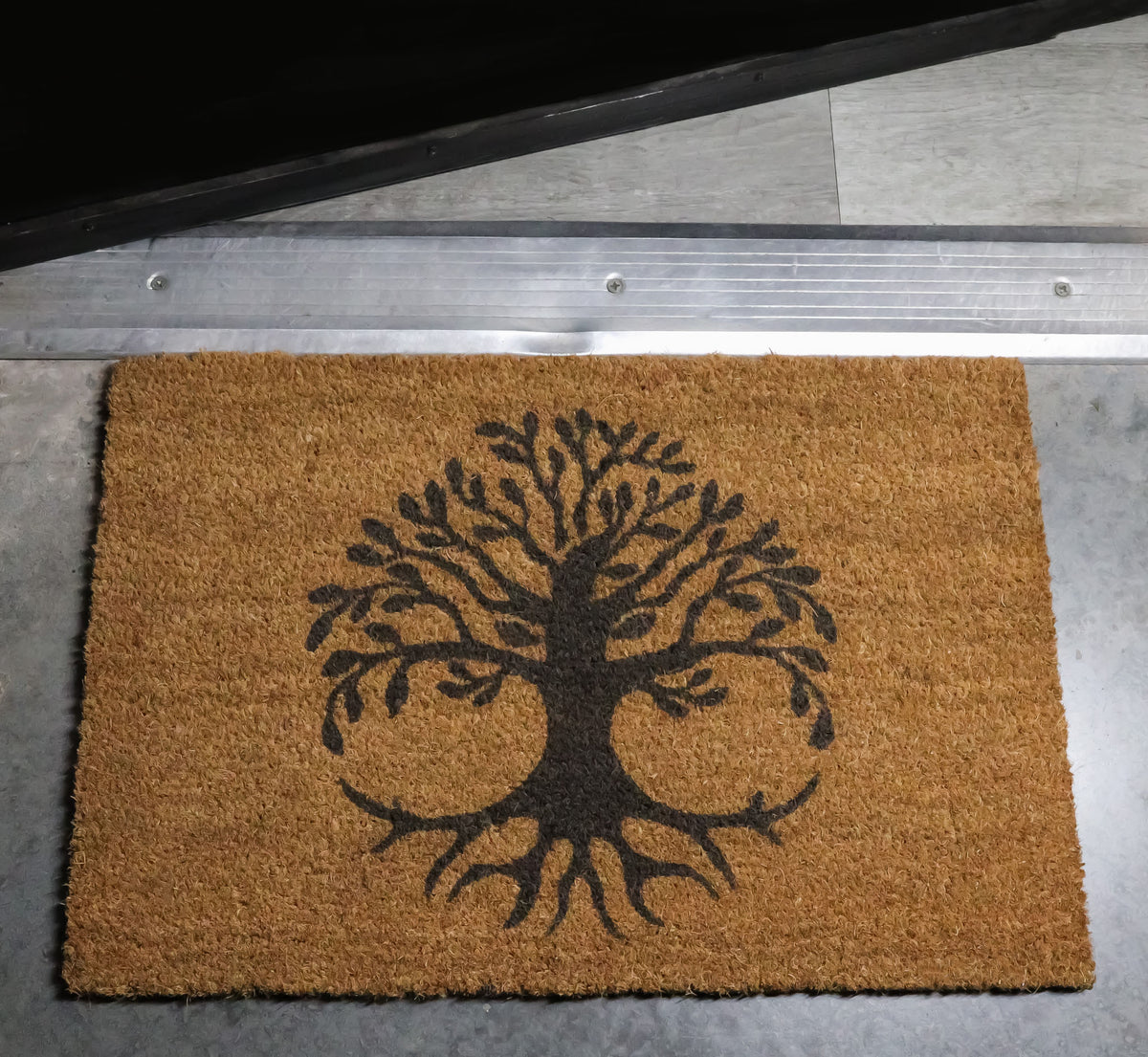 Tree Of Life Eden With Dendritic Roots Coir Coconut Fiber Floor Mat Doormat - Ebros Gift