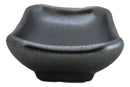 Pack Of 6 Ceramic Black Tetsu Kesho Soy Sauce Oil Condiment Rectangular Dishes