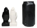 Black And White Fortune Teller Palmistry Hands Ceramic Salt Pepper Shakers Set