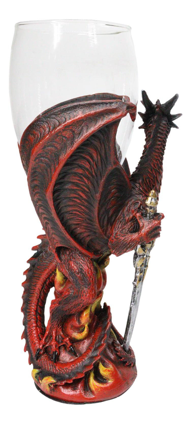 Ruth Thompson Elemental Dragon Wrath Blade Sword Glass Wine Goblet Chalice Cup