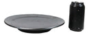 Pack Of 5 Ceramic Black Tetsu Kesho Collection Large Round Dinner Plates 10" D