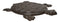 Set Of 4 Cast Iron Bronzed Sea Turtle Patterned Shell Garden Stepping Stones