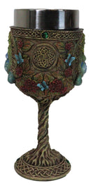 Wicca Celtic Knotwork Earth Mother Goddess Millenial Gaia Wine Goblet Chalice