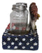 American Bald Eagle With Olive Branch On US Flag Salt & Pepper Shakers Holder