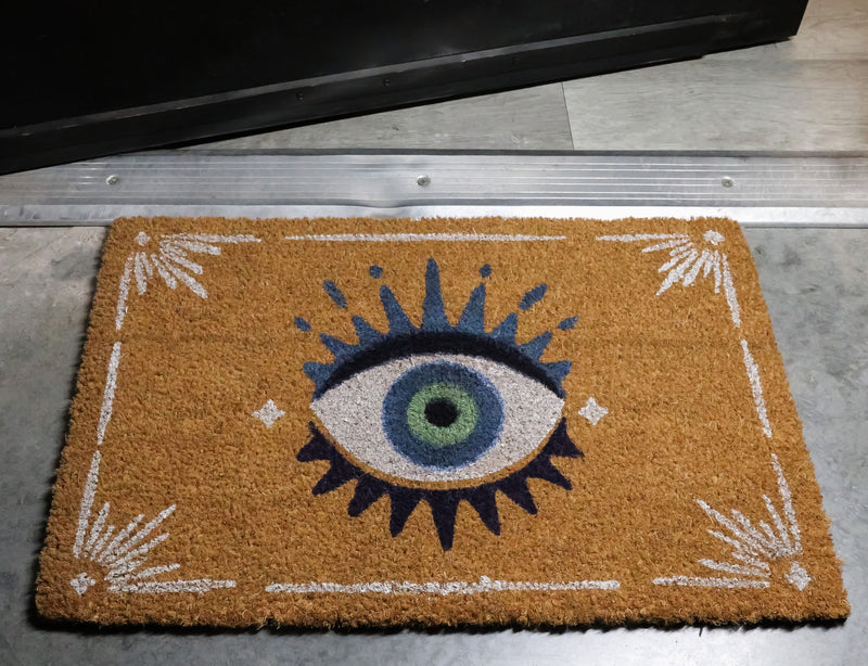 Wicca Talisman All Seeing Eye Of Providence Coir Coconut Fiber Floor Mat Doormat