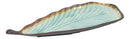 Green Midori Kannyu Collection Ceramic Leaf Shaped Large Serving Platter 16"L