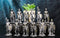 Set of 12 Medieval Crusader Knights Foot Soldiers In Suit of Armor Figurines