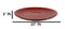 Set Of 6 Traditional Round 10"D Solid Red Black Large Melamine Dinner Plates