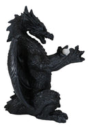 Saurian Servant Gothic Serpentine Dragon Floor Standing Toilet Paper Holder 13"H