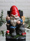 Get Out! Rude Mean Gnome Dwarf And Squirrel On Chair Flipping The Bird Figurine