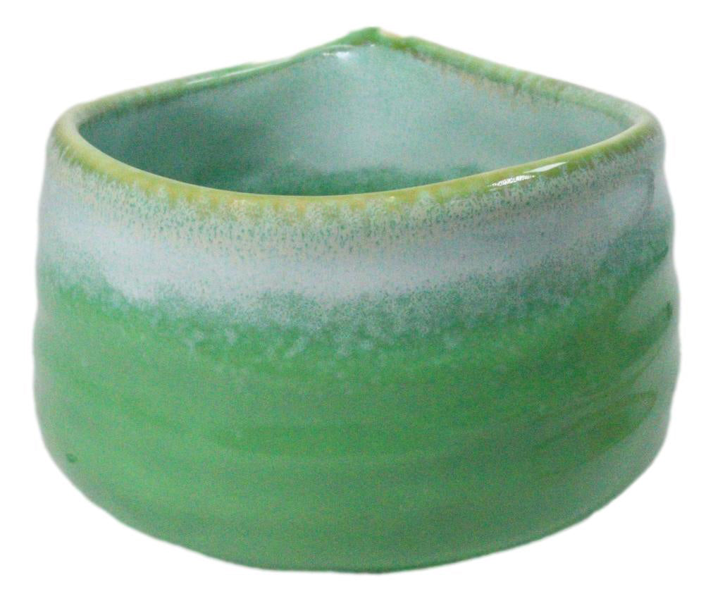 Green And White Emerald Ceramic Japanese Matcha Green Tea Bowl Whisk & Scoop Set