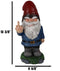 Feisty Rude Go Away! Gnome Dwarf Flipping The Bird Middle Finger Figurine 13"H