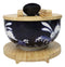 Yellow Moon White Rabbit Donburi Ramen Bowl With Lid Trivet Spoon Chopsticks Set