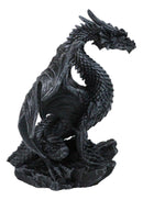 Draconis Watcher Guardian Stone Gargoyle Dragon On Rock Decorative Figurine 8"H