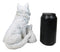 Winter Snow White Alpha Wolf Father With 4 Adorable Pup Cubs Figurine