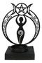 Wicca Danu Spiral Goddess Triple Moon Metal Votive Tea Light Candle Holder