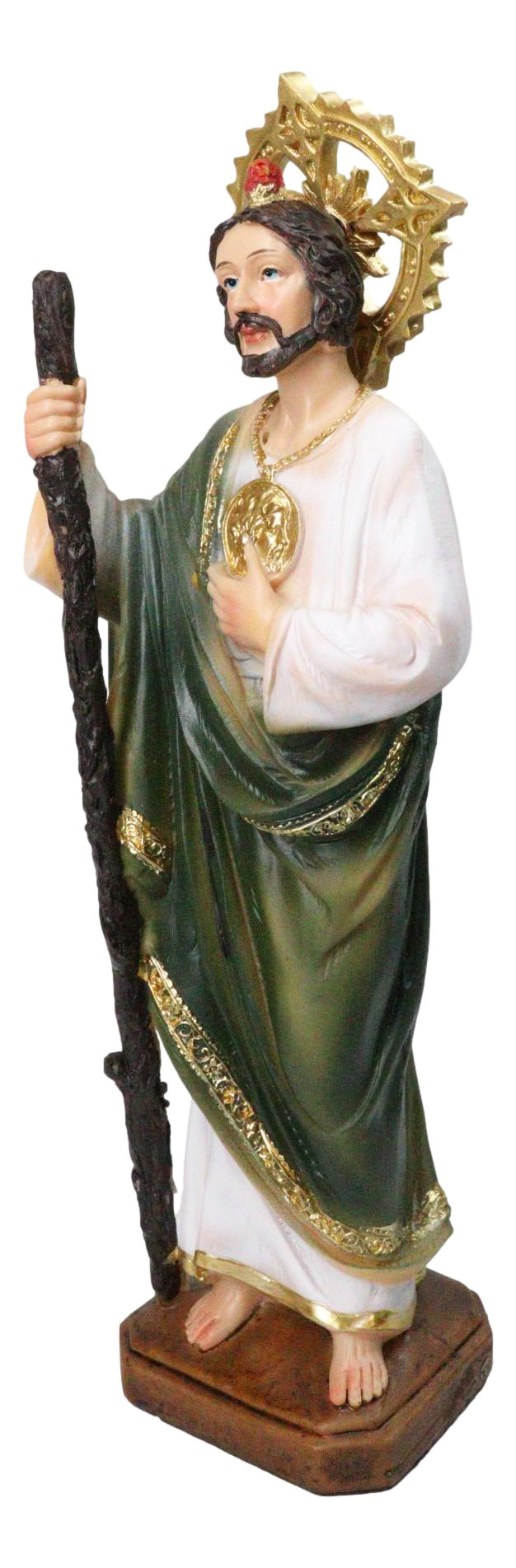 Saint Jude Thaddeus Apostle Disciple Of Jesus Fire And Sun Medal Figurine 12"H