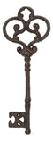 Set of 6 Rustic Vintage Cast Iron Antique Heart Scroll Victorian Keys Wall Decor