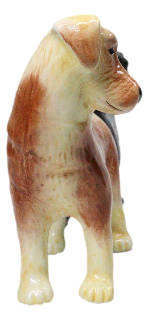 Ceramic Black And Fawn Labrador Dogs Salt And Pepper Shakers Figurine Set