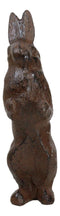 Rustic Cast Iron Cottage Standing Bunny Brer Rabbit Hare Metal Figurine 7.5" H