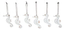 Set Of 6 Antique White Seahorses Ocean Marine Wall Hanging Decor Tree Ornaments