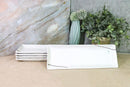 Pack Of 5 Yukino Hana Collection Ceramic Rectangular Serving Platter 14" Long