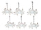 Set Of 6 Antique White Beach Crabs Ocean Marine Wall Hanger Decor Tree Ornaments