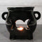 Wicca Witchcraft Triple Moon Black Cauldron Essential Oil Warmer Candle Holder