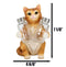 Ebros Orange Tabby Kitty Cat Hugging Spice Salt Pepper Shakers Holder 8.25"H