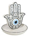 Wicca Hand of God Hamsa Palm Evil Eye Ceramic Backflow Incense Holder Figurine