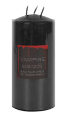 Set Of 2 Apothecary Wicca Witchcraft Vampire Tears Black Scented Pillar Candles