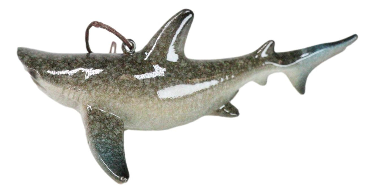 Set Of 6 Great White Sharks Ocean Marine Wall Hanging Decor Tree Ornaments