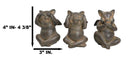 Rustic Country Angel Winged Pigs in See Hear Speak No Evil Poses Figurines Set