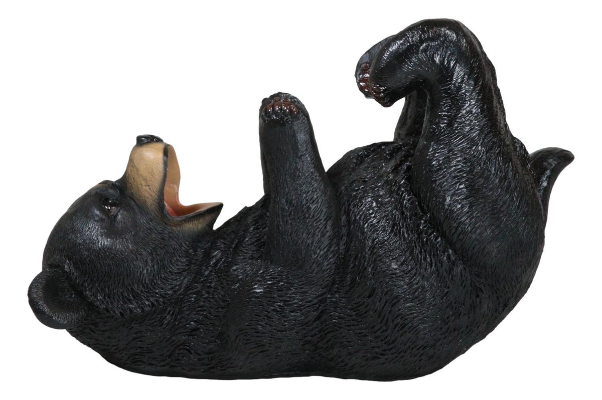Ebros Gift Big Black Bear Wine Oil Bottle Holder Figurine 10"Long Home Decor - Ebros Gift