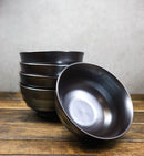 Pack Of 5 Black Clay Tetsu Kesho Ceramic Soup Salad Rice Donburi Poke Bowls 24oz