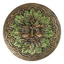 Green Man Tree Spirit Round Medallion Celtic Knot Incense Burner Ash Catcher
