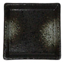 Set Of 6 Charcoal Grey Tone Hakumu Art Ceramic Square Condiment Sauce Dishes 2oz