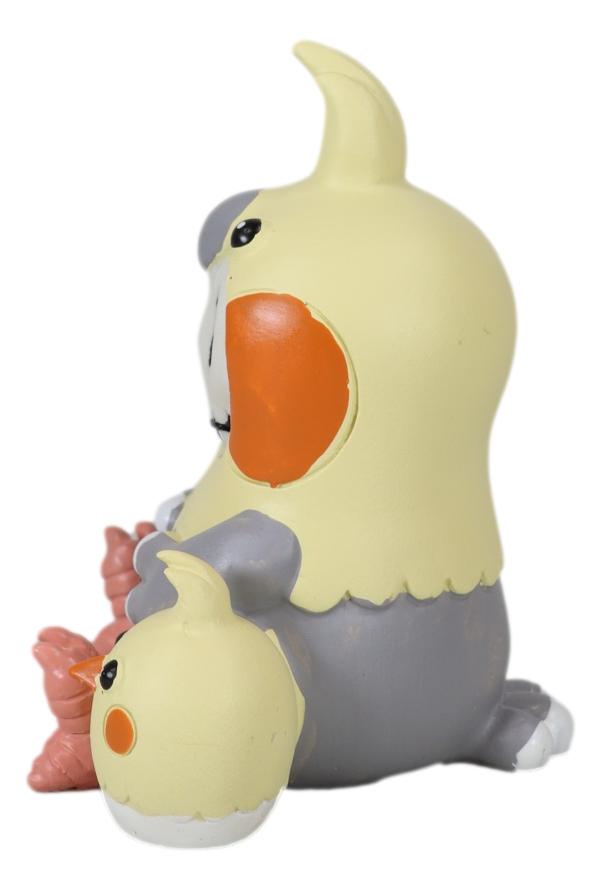 Furrybones Cheeky The Chicken Hen With Chick In Egg Skeleton Furry Bone Figurine