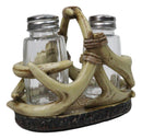 Western Entwined Stag Deer Antlers Glass Salt Pepper Shakers Holder Figurine Set