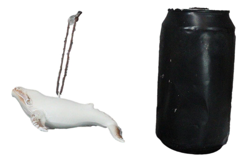 Set Of 6 Antique White Humpback Whales Ocean Marine Wall Decor Tree Ornaments