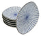 Pack Of 6 Fubuki Tokusa Made In Japan Round Flair Appetizer Shallow Bowls Plates