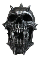 Hell Spawn Silver Spiked Horns Demon Pit Lord Crownbreaker Skull Figurine 8.5"L