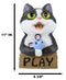 Whimsical Crazy For Cats Feline Kitty Black Cat Play Door Or Wall Hanging Sign