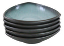 Set Of 5 Seikai Blue Sky Stars Appetizer Salad Triangular Deep Serving Plates