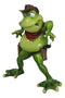 Wild West Cowboy Toad Frog In Standoff With Hat Cigar And 2 Pistols Figurine