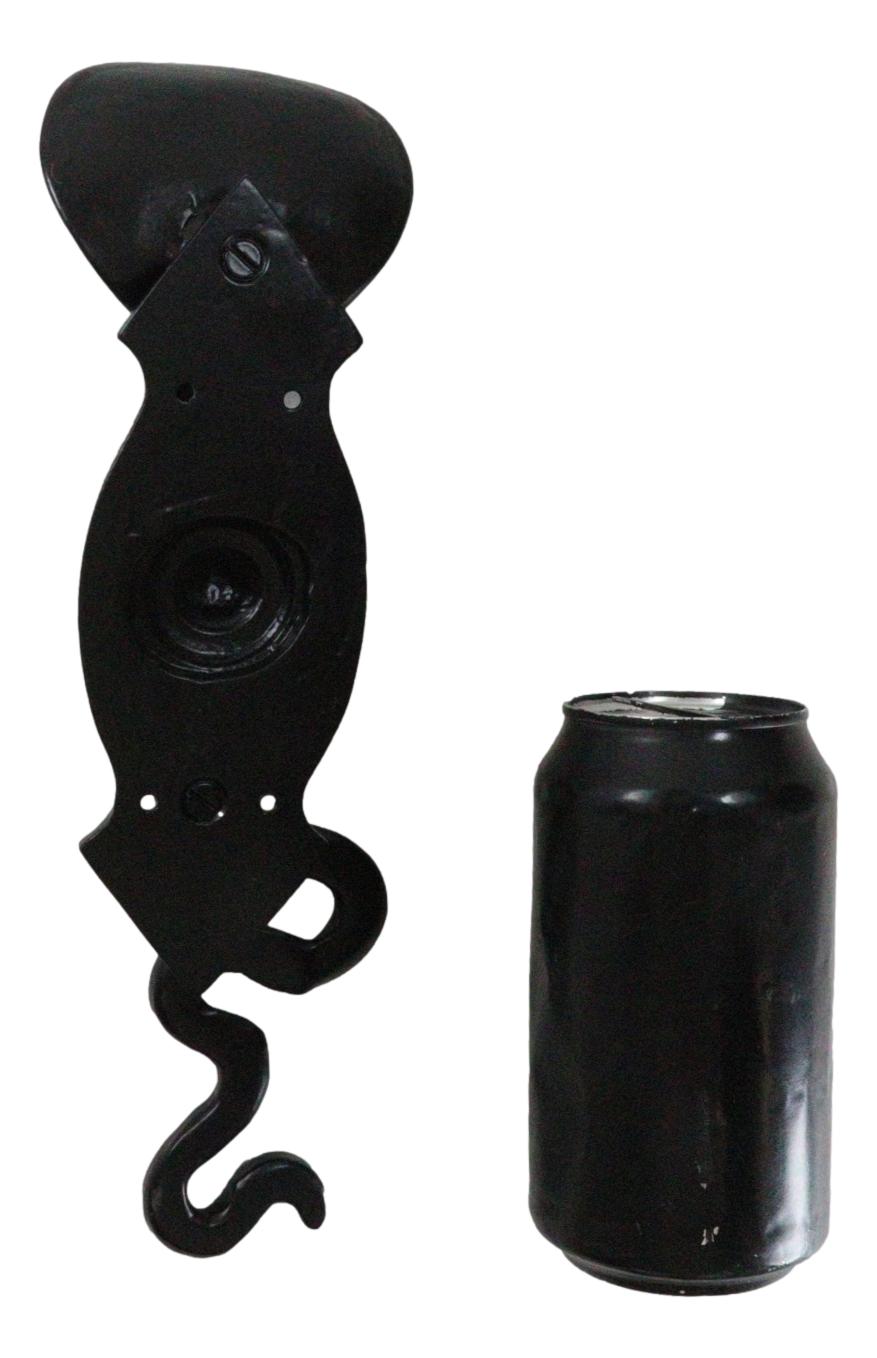 Set of 2 Black Cast Iron Ferocious Desert Cobra Snake Door Handle Bar Pulls - Ebros Gift