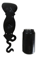 Set of 2 Black Cast Iron Ferocious Desert Cobra Snake Door Handle Bar Pulls
