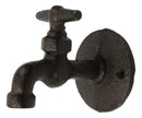 Pack of 4 Cast Iron Rustic Farmhouse Sink Water Faucet Spigot Wall Coat Hooks